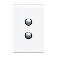 Saturn Series, Switch Grid and Cover Assembly, 2 Gang, Less Mechanism - Pure White