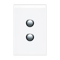 Saturn Series, Switch Cover, 2 Gang - Pure White