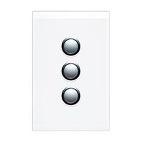 Saturn Series, Switch Cover, 3 Gang - Pure White