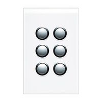 Saturn Series, Switch Grid and Cover Assembly, 6 Gang, Less Mechanism - Pure White