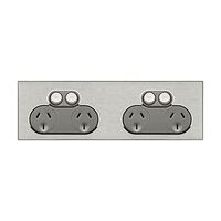 Saturn Series, Quad Switch Power Point, 250V, 10A - Horizon Silver