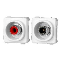 Clipsal Actassi, Audio Connector, RCA Pair - White Electric