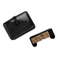 Clipsal - Max 4, Mini Neutral link, 100 A 500 V 5 hole with cover front wiring Black, Box of 10
