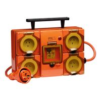 Clipsal - 56 Series, Socket Outlet, 250V, 10A, 30mA RCD, Portable RCD Protected - Resistant Orange