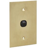 Metal Plate Series, Flush Switch, 1 Gang, 250VAC, 10A, Range, BBSL Style, Standard, Vert - Black