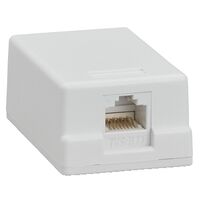 Clipsal Actassi, Surface Mount Block, Category 6 UTP, 1 Port - White Electric