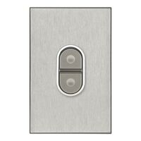 Saturn Series, Flush Switch, 1 Gang, 250V, AC,45A, push-button - Horizon Silver