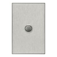 Saturn Series, push-button Switch LED, 1 Gang, 20A - Horizon Silver