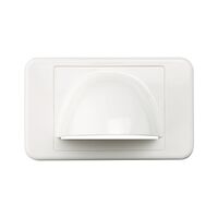 Clipsal Actassi, Wall Plate, Bull Nose, Flush Mounting - White Electric