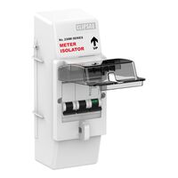 Clipsal Resi MAX, Meter Box, Isolator With 3 Pole 63A C Curve MCB enclosure and lock off device