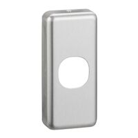 Classic C2000 Series, Switch Plate Cover, 1 Gang, Architrave - Brushed Aluminium