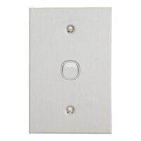 Metal Plate Series, Flush Switch, 1 Gang 250VAC 10A, Range, BSL Style, Standard, Vertical - Black