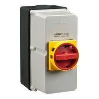 Clipsal - 56 Series, Surface Switch, 1 Gang, 4 Pole, 690VAC, 63A, Heavy Duty - Grey