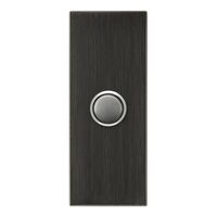 Saturn Series, push-button Switch LED Architrave, 1 Gang - Horizon Black