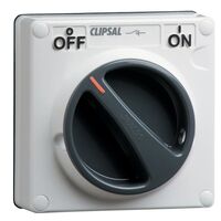 Clipsal - 56 Series, Surface Switch, IP66 1 Gang 3 Pole 32A Less Enclosure - Resistant Orange