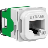 Clipsal Actassi, S-110 RJ45 Connector, 40M, Unshielded Cat 6, Bag x1 - Extra Vivid White