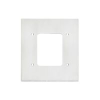 Medilec, Flush Mount Metal Plate, 1 Gang Fascia, Stainless Steel