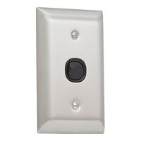 Metal Plate Series, Flush Switch, 1 Gang, 250VAC, 10A, A Style, Standard, Vertical - White Electric