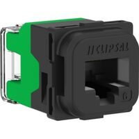 Clipsal Actassi, S-110 RJ45 Connector, 40M, Unshielded Cat 6, Bag x1 - Black
