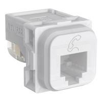 Clipsal Actassi, Connector RJ12 4 Pin, Telephone Symbol - Translucent