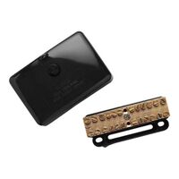 Clipsal - Max 4, Mini Neutral link, 100 A 500 V 18 hole with cover Black