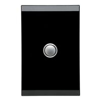 Saturn Series, push-button Switch LED, 1 Gang, 20A - Espresso Black