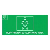 Medilec, Area Classification Sign, Body Protected, Laminex -