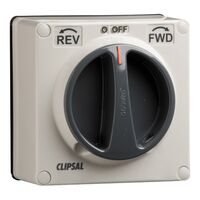 Clipsal - 56 Series, Surface Switch, 1 Gang 3 Pole 20A Reversing Less Enclosure - Grey