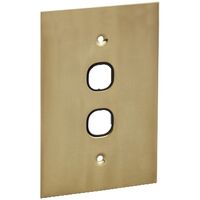 Metal Plate Series, Switch Grid Plate and Cover, 2 Gang, BBSL Style, Less Mechanism, Over Size - Black