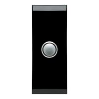 Saturn Series, push-button Switch LED Architrave, 1 Gang - Espresso Black