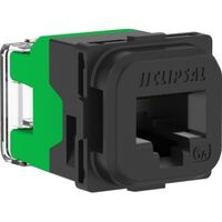 Clipsal Actassi, S-110 RJ45 Connector, 40M, Unshielded, Cat6A, Bag x 1 - Black