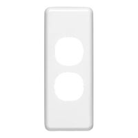 Classic C2000 Series, Switch Plate Cover, 2 Gang, Architrave - White Electric