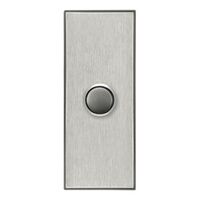 Saturn Series, push-button Switch LED Architrave, 1 Gang - Horizon Silver