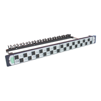 Clipsal Actassi, P/Panel 24 Port, CAT6A UTP Shutter with Jacks
