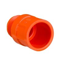 Clipsal - Cable Management, Adaptor, PVC, Plain to Screwed Conduit, 20mm - Electric Orange