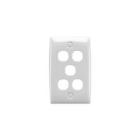 Standard Series, Flush Plate, 5 Gang, Standard - White Electric