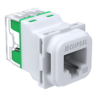 Clipsal Actassi, S-110 RJ45 Connector, 40M, Unshielded, Cat6A, Bag x 1 - Translucent