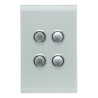 Saturn Series, Switch Cover, 4 Gang - Espresso Black