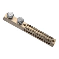 Clipsal - Max 4, Earth bar, 220 A 12 hole length 145 mm Front wiring 2 studs for cable lugs