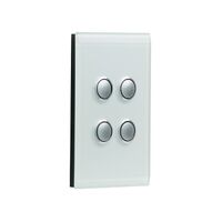 Saturn Series, Switch Grid and Cover Assembly, 4 Gang, Less Mechanism - Espresso Black