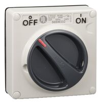 Clipsal - 56 Series, Surface Switch, 1 Gang, 2 Pole, 500VAC, 32A - Grey