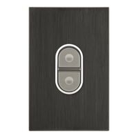 Saturn Series, Flush Switch, 1 Gang, 250V, AC,45A, push-button - Horizon Black