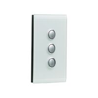 Saturn Series, Switch Grid and Cover Assembly, 3 Gang, Less Mechanism - Horizon Silver