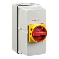 Clipsal - 56 Series, Surface Switch, 2 Gang Three Pole 80A Base Mount - Grey