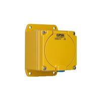 Metal Clad, Socket Outlet, 1 Gang, 250V, 2 Flat, 1 Round, Cast Aluminium Material