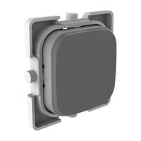 Clipsal Iconic, Essence PushButton Assembly, Blank - Ash Grey