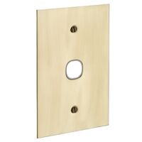 Metal Plate Series, Switch Grid Plate and Cover, 1 Gang, BBSL Style, Less Mechanism, Over Size - White Electric