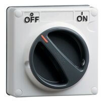 Clipsal - 56 Series, Surface Switch, IP66 1 Gang Double Pole 20A Less Enclosure - Grey