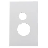 Saturn Zen, Single Power Point Cover, Horizontal Mount, Clip-On - Zen White