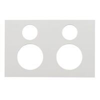 Saturn Zen, Double Power Point Cover, Horizontal Mount, Clip-On - Zen White